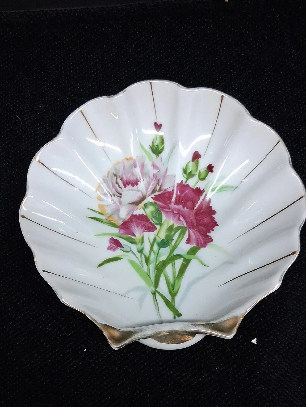 3-pc vintage‎ porcelain from Japan featuring a bowl, trinket dish, bone dish.